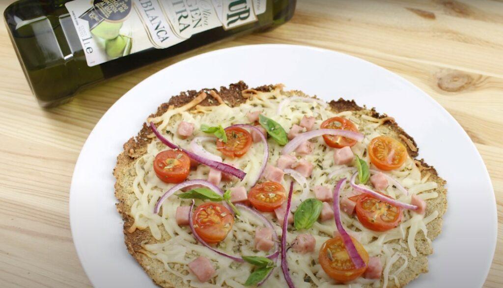 Pizza con base de coliflor