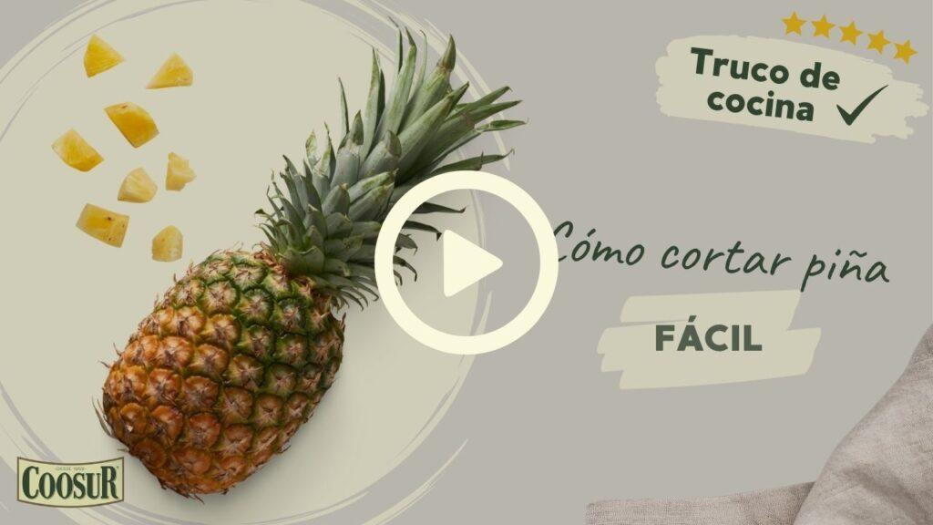 cómo cortar una piña