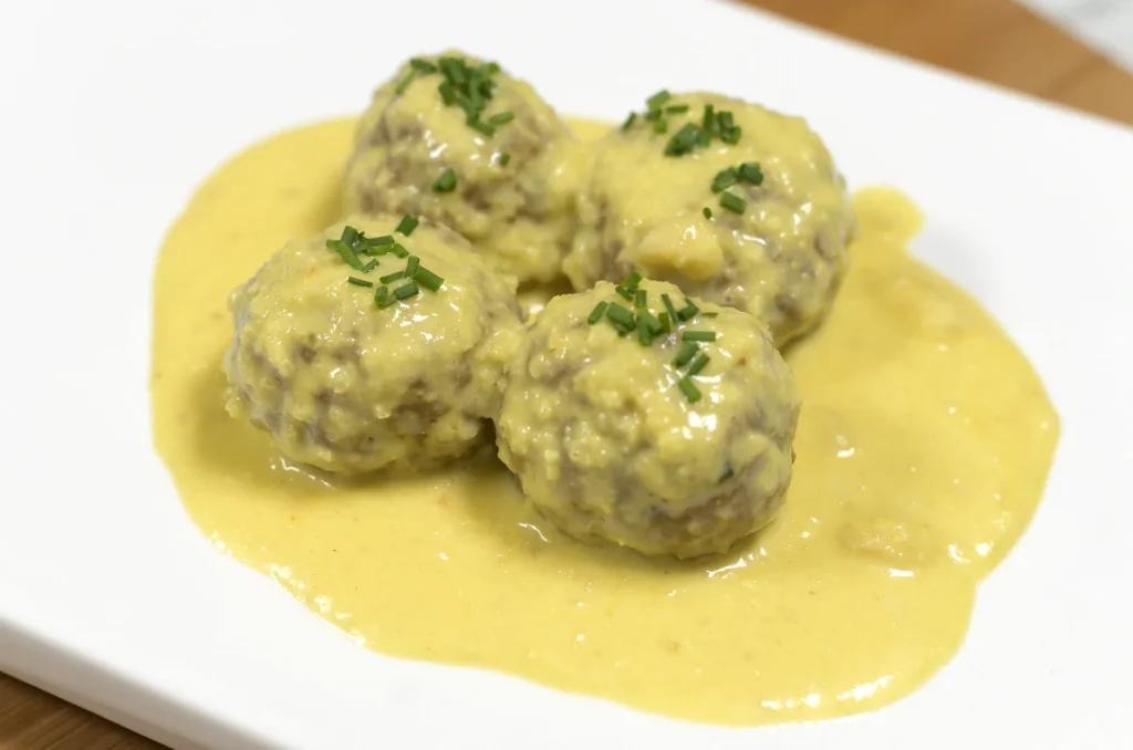 Albóndigas en salsa de almendras