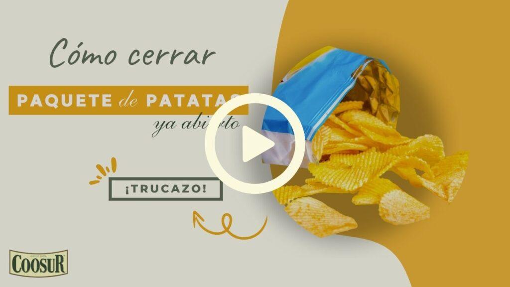 truco para cerrar paquete de patatas sin pinzas