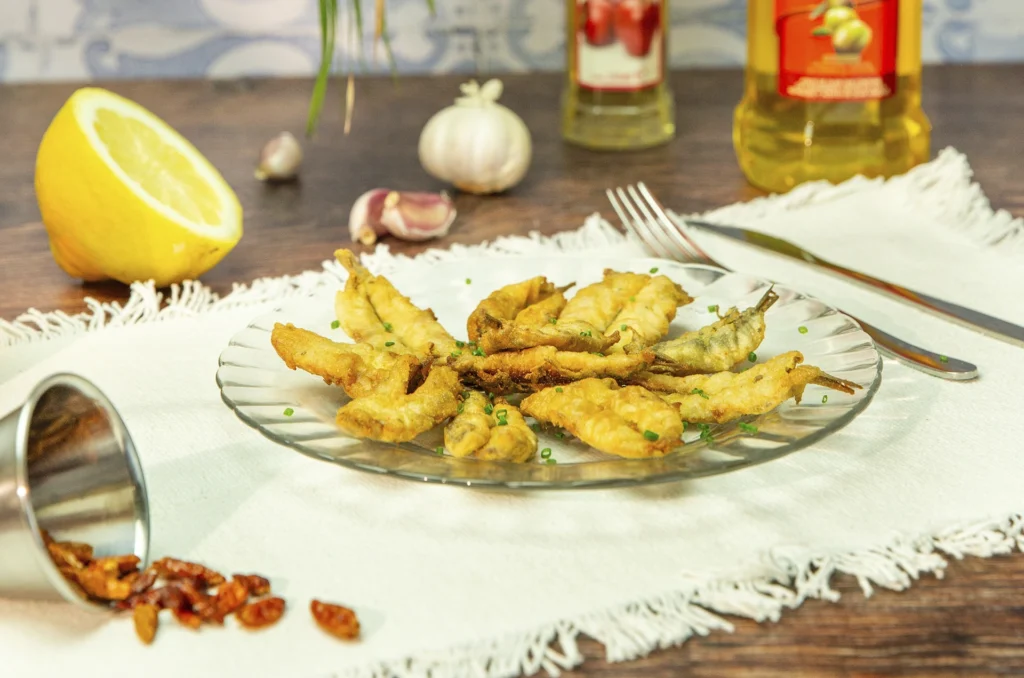 Boquerones en adobo rebozados