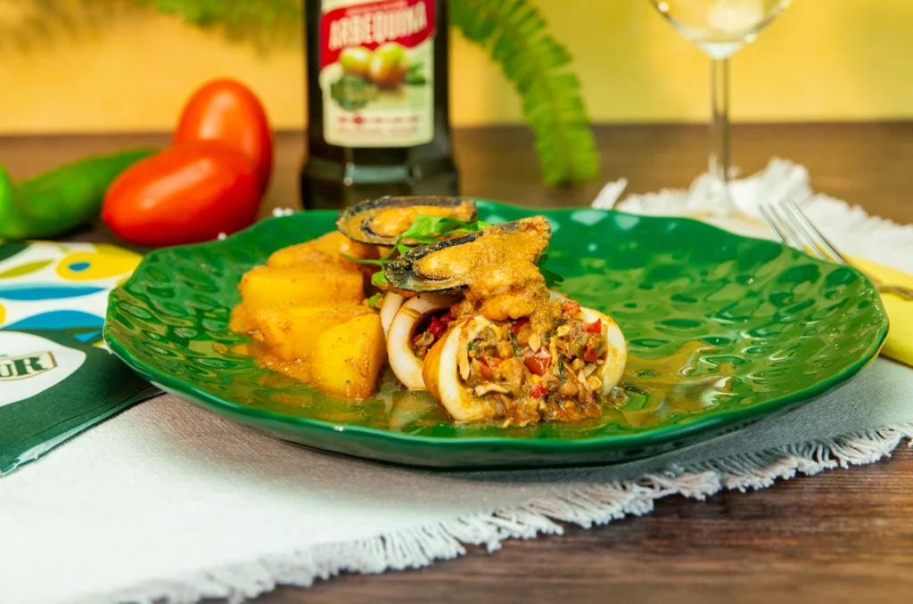 Calamares rellenos de marisco