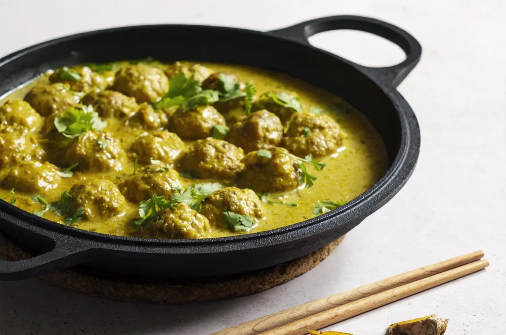 Albóndigas en salsa de curry